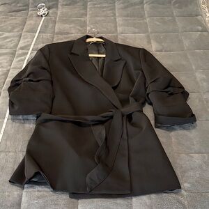 Zara Black Women's Belted Blazer